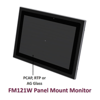 Moniteur industriel embarqué, trois capteurs de luminosité, panneau TFT, tactile capacitif/résistif, boîtier en aluminium, gradation automatique, télécommande IR