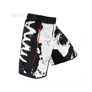 Shorts MMA de haute qualité, décontractés, pour arts martiaux, séchage rapide, en toile, avec logo brodé, respirants, taille élastique, mi-hauts, tricotés - Product Image 5