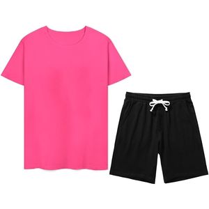 Nouveau 2025 bonne qualité vente chaude été hommes décontracté sport ensemble t-shirts et shorts, vente en gros ensembles de t-shirts - Product Image 1