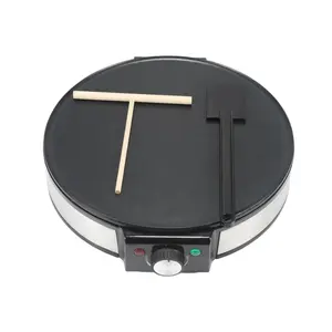 Sm 02-Professionele Crêpe Pannenkoek Maker Non-Stick Elektrisch Verstelbare Temperatuur Hot Control