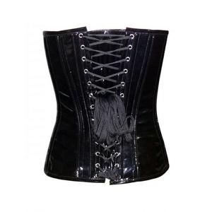 Corsé de Cuero Blanco Satinado, Lencería, Control Ligero, Transpirable, con Cierre, Personalizable, Proveedor, Fabricante, Pakistán - Product Image 2