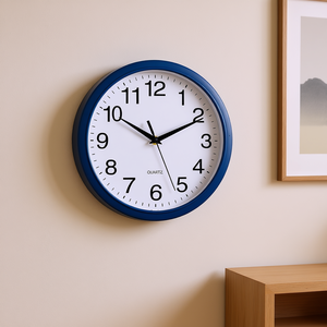 "Modern <b>Navy</b> Blue Wall <b>Clock</b> 25.5x4cm 68227" - Product Image 3