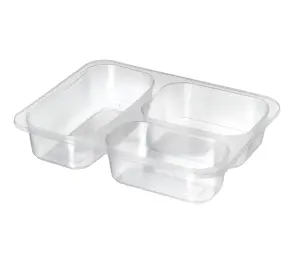 Caja de embalaje de plástico PP, bandeja sellable de alimentos frescos y congelados, 3 capas, desechable, de alta calidad, gran oferta