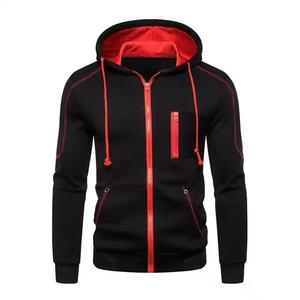 Logo personnalisé Full Zip Up Hoodies hommes Polyester tech polaire deux pièces Sportswear jogger survêtements hommes survêtement - Product Image 2