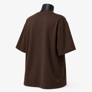 Camiseta Gráfica Extra Grande de Estilo Vintage Marrón Personalizada para Hombre y Mujer, 100% Algodón, Ropa Urbana Informal, Corte Holgado, Estampada - Product Image 5