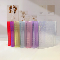 Mini Carpeta de Anillas con Luz Intermitente, Cubierta para Archivador, Carpeta de Hojas Sueltas, Cierre de PVC, 6 Anillas
