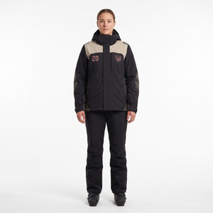 Veste de ski pour femme en nylon ripstop imperméable à 3 couches, imprimée sur mesure, pour l'entraînement alpin - Product Image 1