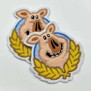 Parches Bordados de Flores de Chenilla Personalizables - Tela Tejida Ecológica, Color y Tamaño Personalizados, para Coser en Sombreros y Ropa - Product Image 2