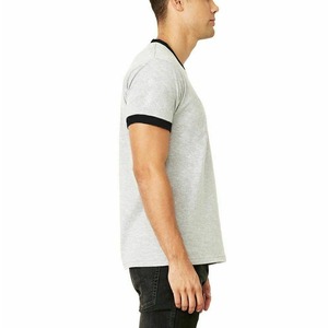 T-shirt pour homme de la meilleure qualité sur mesure avec un nouveau style 100% coton respirant en microfibre de couleur unie - Product Image 2