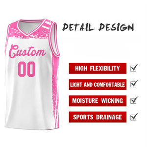Conjunto de Baloncesto Rosa Personalizado al por Mayor, Camiseta y Pantalones Cortos, Uniforme de Equipo, Secado Rápido, Tejido de Malla Transpirable, OEM, Ropa Deportiva Personalizada - Product Image 3