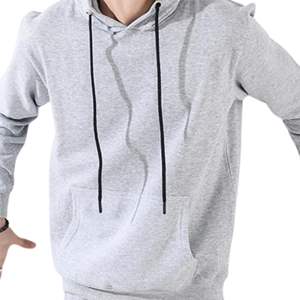 <b>Men</b> light <b>grey</b> pullover hoodie fleece tracksuit long sleeve <b>sweatshirt</b> and joggers casual streetwear winter fashion outfit - Product Image 2