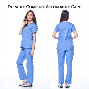 Conjuntos médicos de manga larga Uniforme de enfermería Trajes quirúrgicos de hospital Algodón Poliéster Unisex Venta al por mayor - Product Image 3