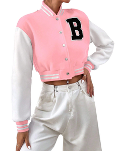 Chaqueta Bomber Retro Rosa Primavera para Hombre, Estilo Chicago, Camuflaje, Lana, Cuello Alto, Impermeable y con Logotipo Bordado, Cierre de Cremallera - Product Image 3