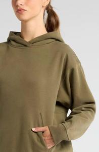 Chándal de lana con capucha de peso pesado para mujer, conjunto de dos piezas, transpirable, de secado rápido, diseño personalizable, Color sólido, Vintage, para correr - Product Image 4