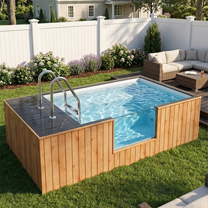 Fiberglass Family Outdoor Swimming Pool Acrylic Window Customizable Color Ground UV Corrosion Resistant Puncture Resistant - Product Image 5