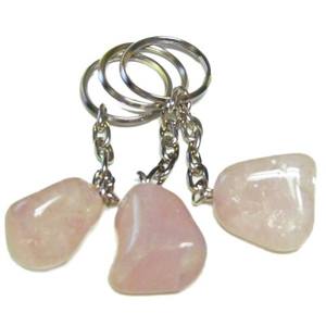 Pierre naturelle de haute qualité dégringolée Quartz Rose Porte-clés Pierre de Guérison Gemme Reiki Guérison Cristal Porte-clés Guérison Grossiste - Product Image 5