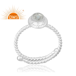 Anillo de piedras preciosas de cuarzo de cristal Natural de Plata de Ley 925 más vendido, joyería personalizada para mujer, regalo para ella - Product Image 1