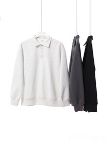 Moda de fabricante, ropa de calle, sudaderas con capucha y pulóver para hombre, cuello vuelto y diseño de cremallera, 100% algodón puro - Product Image 5