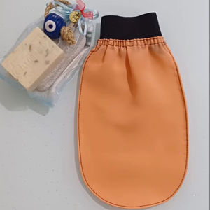 Gants en soie de grande taille colorés caoutchoutés lavables sans doigts de bonne qualité pour femmes et hommes Hammam Bain Sauna Douche - Product Image 1