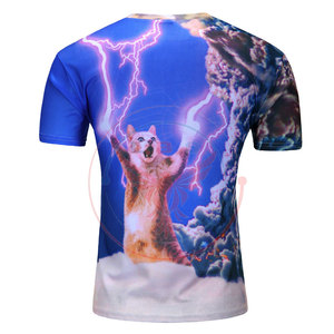 เสื้อยืดสตรีทแวร์สไตล์ยูนีคสำหรับผู้ชาย พิมพ์ลายแบบซับลิเมชั่น สีพื้น ไซส์ใหญ่ ผลิตจากโพลีเอสเตอร์/คอตตอน ระบายอากาศได้ดีและเป็นมิตรกับสิ่งแวดล้อม - Product Image 2