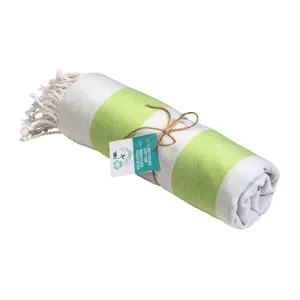Pareo da Spiaggia Riciclato Eco-Gadget con Frange: Accessorio Sostenibile ed Elegante - Product Image 1