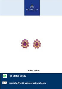 Extravagante boda niñas regalo plata esterlina 925 rubí piedra tachonada diseño personalizado pendientes como Ropa Étnica al mejor costo de venta - Product Image 2