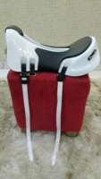 Selle Western Anglaise 2024 en Cuir Véritable Teint en Tambour de Haute Qualité, Personnalisable, Durable, Légère et Confortable pour Chevaux d'Endurance