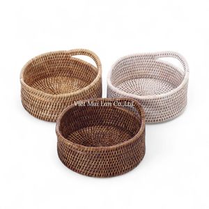 Traditional Vietnamese Rattan <b>Tray</b> Handmade For Serving And Decorative Use In Modern Home Interior - Product Image 1
