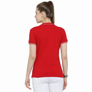 Gran oferta, camiseta Polo para mujer, Color rojo, Media manga de talla grande, 100% de algodón, Polo para mujer adulta para verano - Product Image 2
