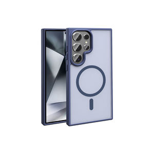 Coque de protection en silicone premium EFFX Sio violet foncé compatible MagSafe, finition mate pour Samsung Galaxy S25 A17 A53 5G - Product Image 2