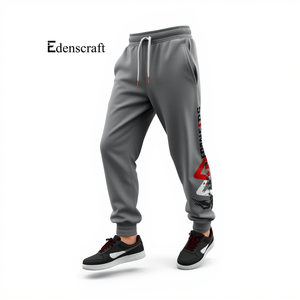 Pantalon de survêtement Streetwear léger pour hommes, imprimé doux, confortable, taille moyenne, adapté à la course à pied ou à un usage quotidien décontracté. - Product Image 1