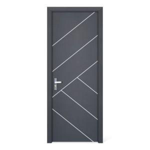 Luxurious & Elegant Design With Minimalist Style WPC Interior <b>Doors</b> High With Decorative Aluminum <b>Trim</b> - Product Image 1