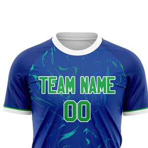 Maillot de football pour hommes de haute qualité, logo personnalisé, tissu en polyester respirant, maillot de football par sublimation avec nom et numéro d'équipe - Product Image 3