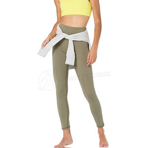 Women's Active Fitness <b>Leggings</b> and Solid <b>Pattern</b> Sets Custom Logo Breathable with Elastic Waist Closure Wholesale Price - Product Image 4