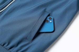 OEM Services Coated Canvas Bomber <b>Jacket</b> <b>Lightweight</b> <b>Waterproof</b> Windproof Softshell Windbreaker Nylon Zip Breathable - Product Image 6