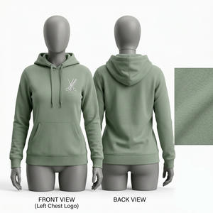 Sweat-shirt unisexe pour barbier, 320 GSM, coton et polyester, molleton vert sauge, broderie personnalisée, logo imprimé, pull-over - Product Image 3