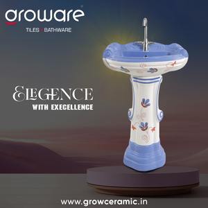 Lavabo pequeño de cerámica Lavabo de mano PEDESTAL Lavabo de diseñador Lavabo para baño y cocina Sanitarios de cerámica - Product Image 5