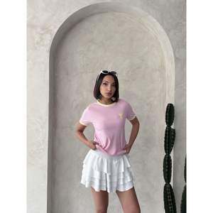 Camiseta Rosa y Amarilla Bordada para Mujer - Product Image 3