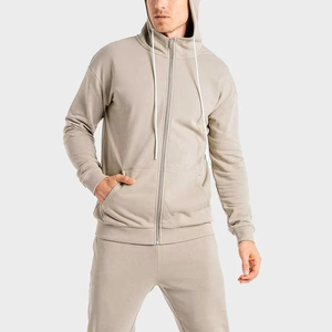 Nouveau hiver hommes survêtement vêtements de sport personnalisés à manches longues plaine 100% coton écologique polaire OEM usine approvisionnement direct pas cher - Product Image 1