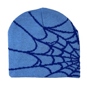 Bonnets en acrylique Y2k personnalisés sur toute la surface du logo Bonnet d'hiver en jacquard tricoté avec logo personnalisé Bonnet d'hiver réversible - Product Image 3