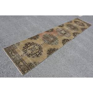 พรมขนสัตว์ตุรกีสีเบจสีน้ำตาลวินเทจ28x126ฟุตพรมลาเท็กซ์สำหรับตกแต่งบ้าน - Product Image 2