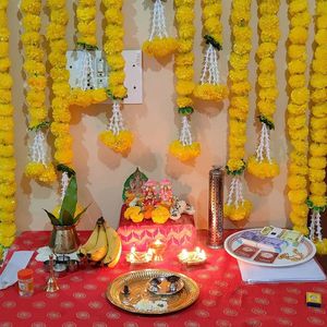 Arigold bandhanwar-guirnalda de flores artificiales toran de colores amarillos, decoración de puerta para Diwali haldi y decoración de boda - Product Image 3