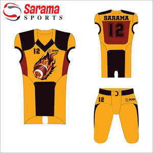 Tarifa barata 100% poliéster hecho transpirable uniformes de fútbol americano último diseño 2022 al por mayor americano, - Product Image 2