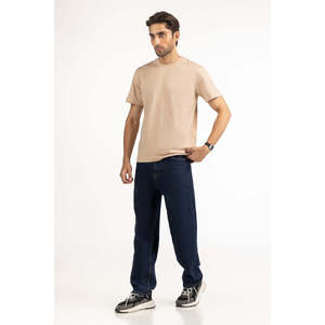 T-shirt Homme Coupe Droite 100% Coton Jersey Manches Courtes Uni Écologique 300gsm Léger Décontracté Vêtement OEM/ODM Vente en Gros - Product Image 4