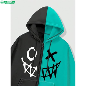 Hoodie court unisexe à fermeture éclair, design personnalisé, manches longues, respirant, en polaire/tissu éponge français, polyester/coton, coupe classique - Product Image 6