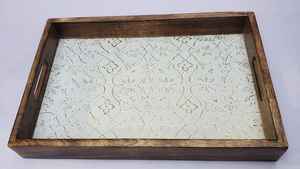 Plateau en bois Vente en gros Ensemble de plateaux de service de restaurant en bois rectangulaires personnalisés pour les services hôteliers - Product Image 3