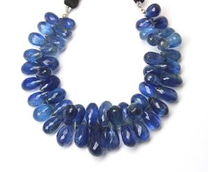 Handmade Natural Kyanite Faceted 6-Inch Drop <b>Beads</b> High Quality Blue Loose Pendant <b>Bracelet</b> <b>Beads</b> for Jewelry Making - Product Image 1
