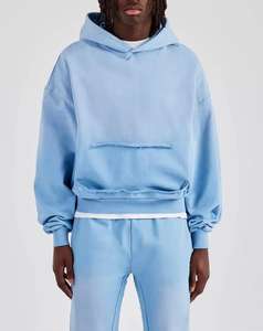 Chándal Informal para Hombre, Estilo Lavado Ácido, al Mejor Precio al por Mayor / Chándal de Color Sólido a la Moda, Estilo Desteñido por el Sol - Product Image 3