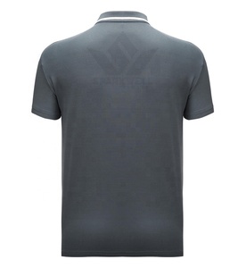 Camisa Polo Oxford de Algodón Gris para Hombre, Manga Corta, Transpirable, Corte Regular, Diseño Bordado en el Pecho - Product Image 3