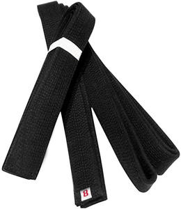 Kids Karate Rank Belts with Black/<b>White</b> Stripes for Progress Tracking - Product Image 1